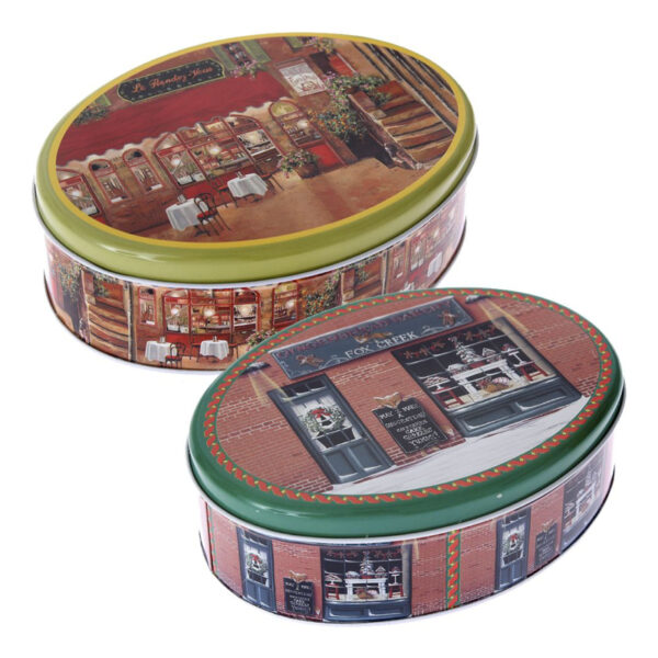 χριστουγεννιάτικα μεταλλικά κουτιά