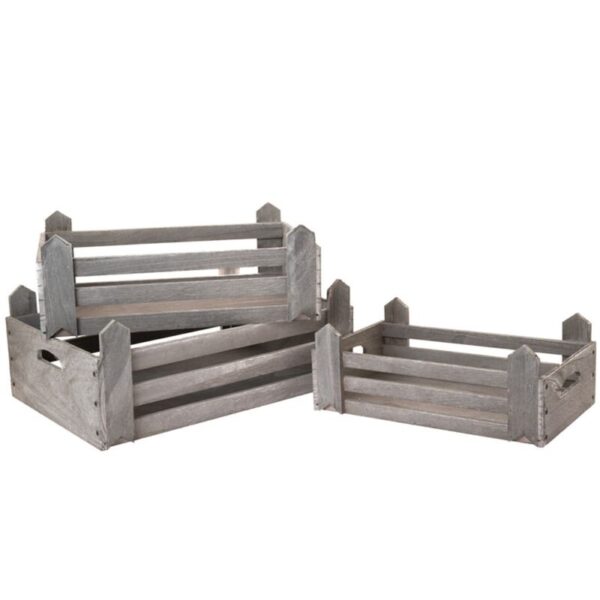 ξύλινο καφάσι γκρι